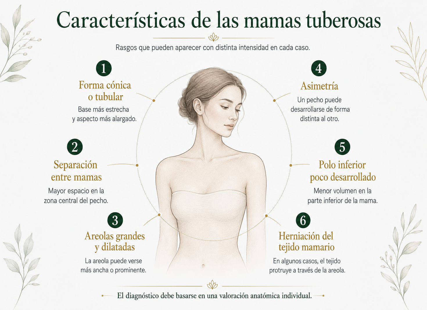 características de las mamas tuberosas