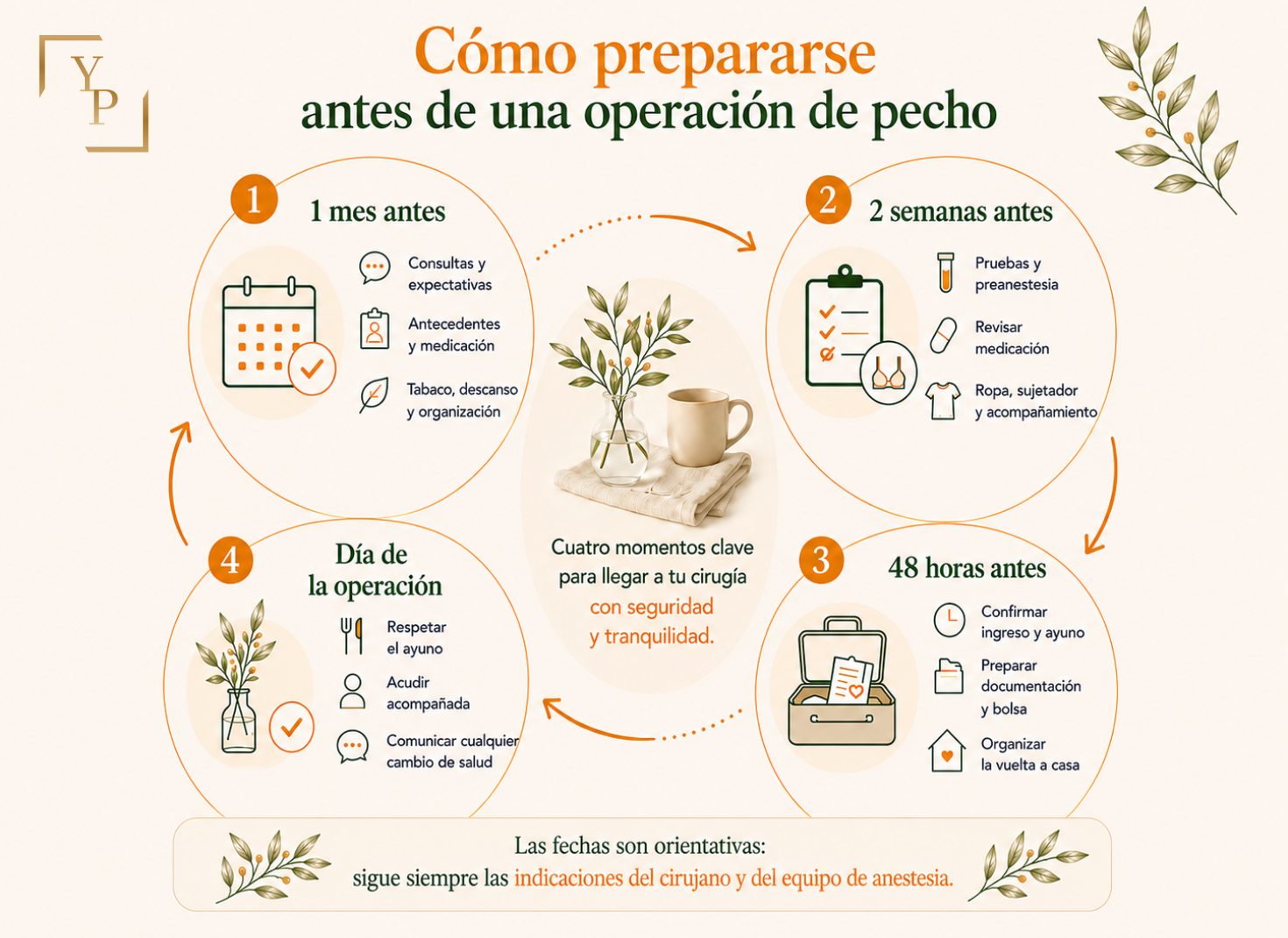 prepararse antes de una operacion de pecho 1