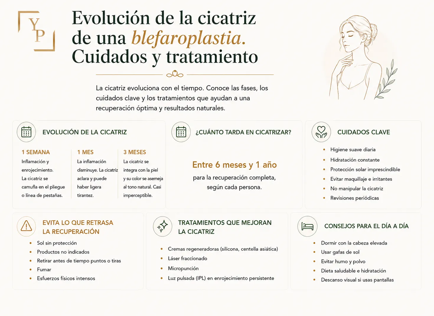 Evolución de la cicatriz de una blefaroplastia. Cuidados y tratamiento