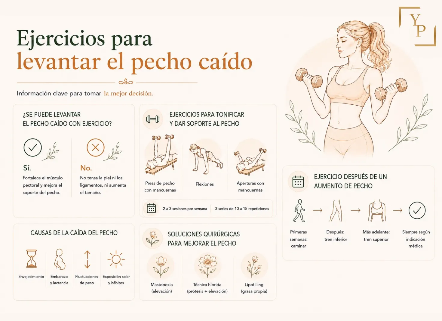 Ejercicios para levantar pecho caido